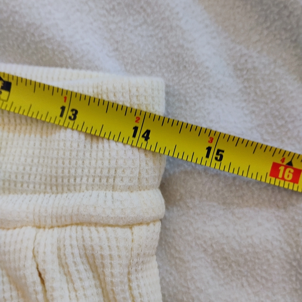 Soft Surroundings Cream Ribbed Wide-Leg Lounge Pants with Drawstring - Picture 9 of 12